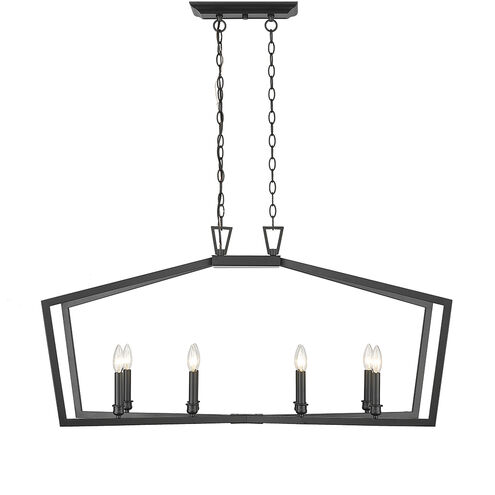 Lizabeth 8 Light 42 inch Matte Black Chandelier Ceiling Light